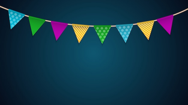 Party Background with Flags Vector 