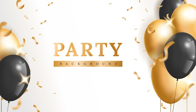 Party Background with Luxury Balloons