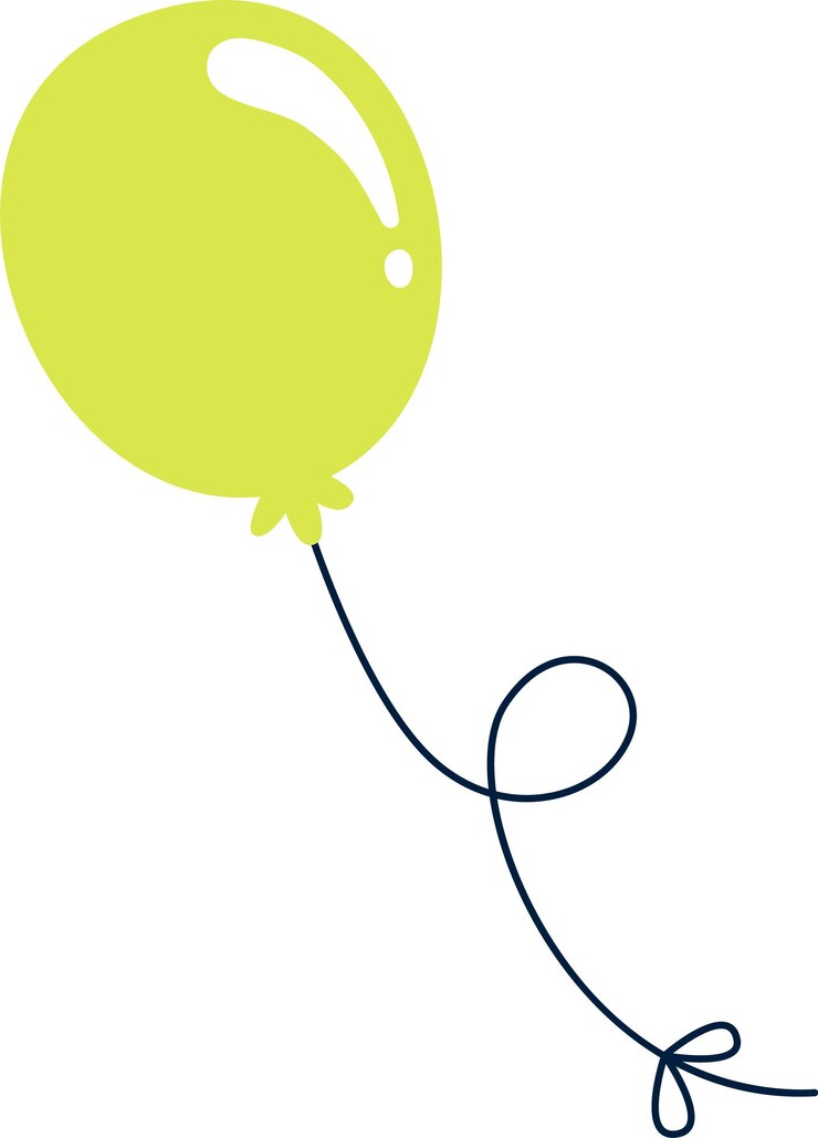 Vector party balloon on rope