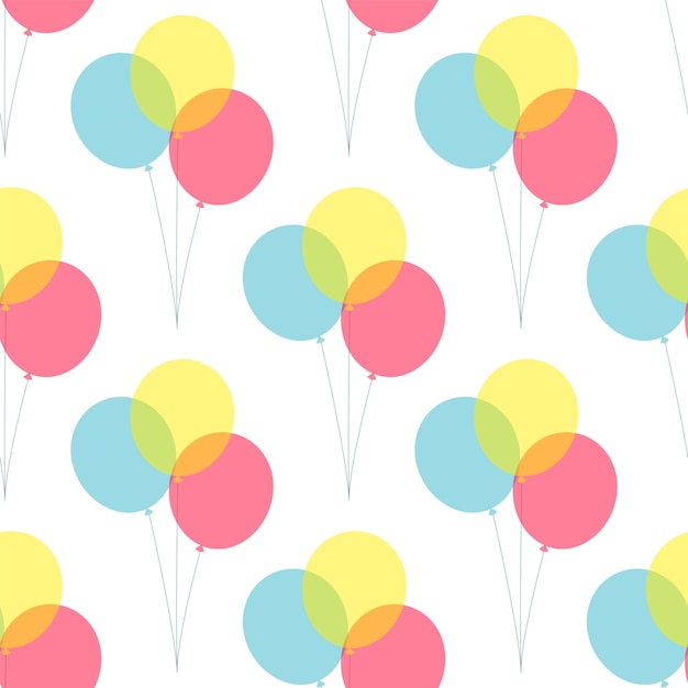 Party balloons simple vector pattern