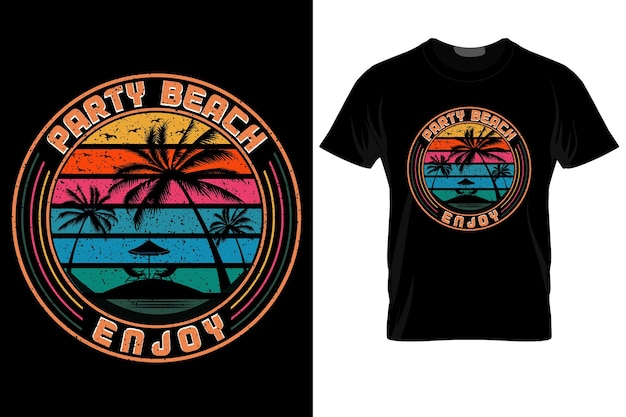 Vector party beach summer vector t-shirt design