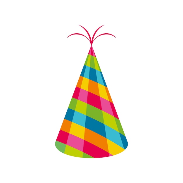Party cap pictogram Party kegel illustratie symbool verjaardag element vector