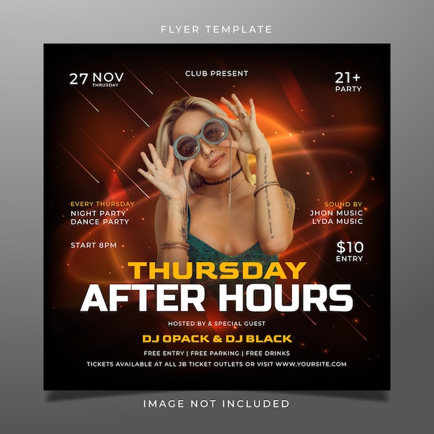 Vector party club flyer template