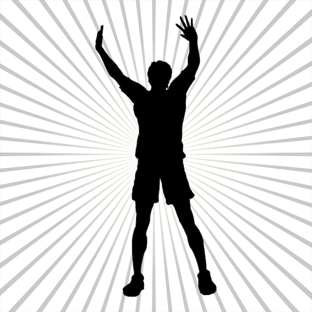 party dance boy silhouette