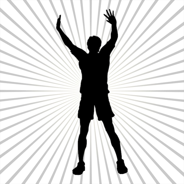 Party dance boy silhouette