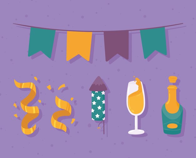 Party decoration icons