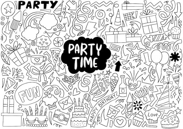 Party doodle happy birthday