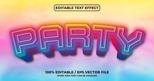 Party editable text effect