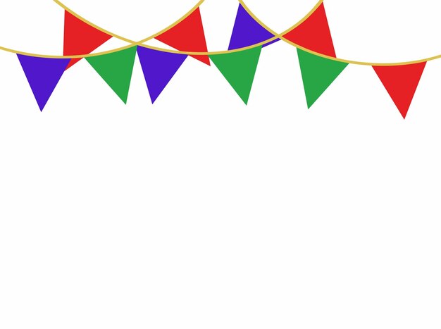 party flag corner border frame background
