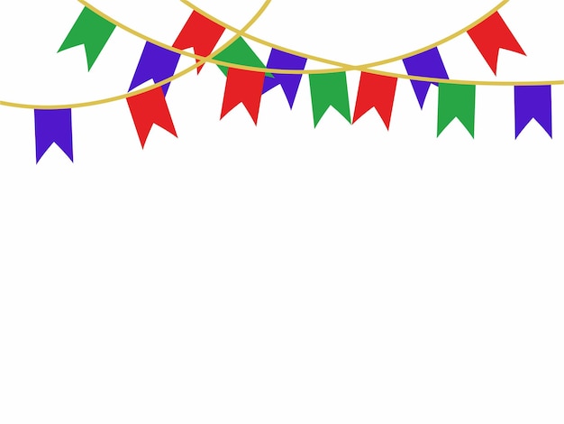party flag corner border frame background