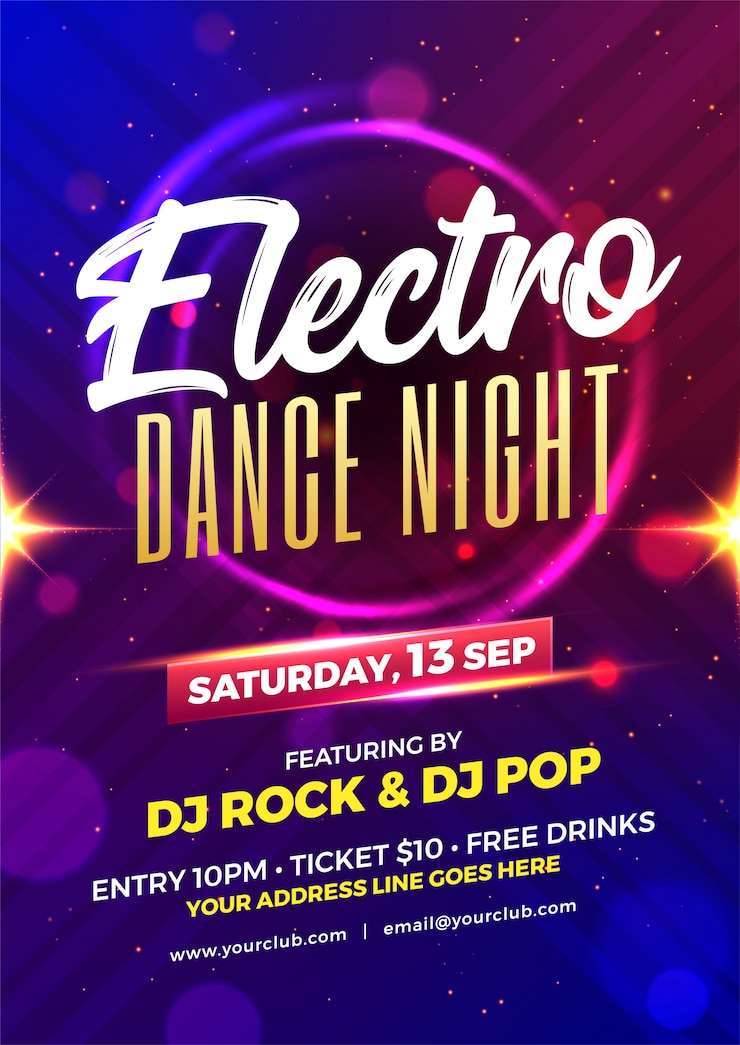 Vector party flyer design.
