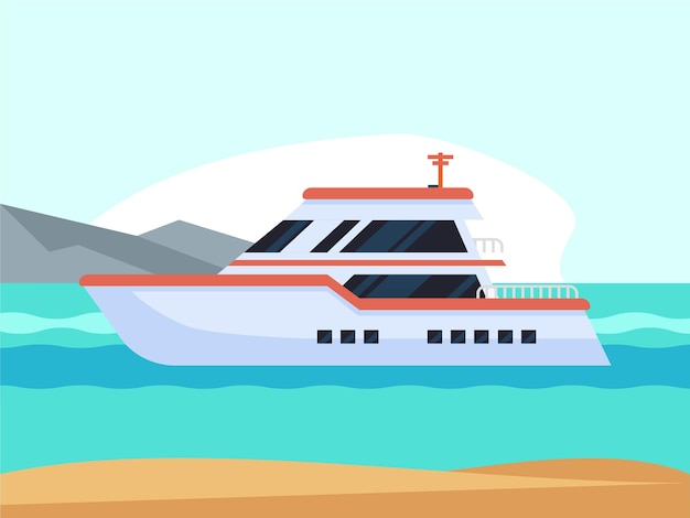 party harbor concept illustration stylish and beautiful