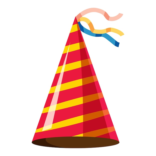 파티 모자 아이콘 (Party Hat Vector Icon) - 파티 모자의 터 아이콘의 3D 일러스트레이션