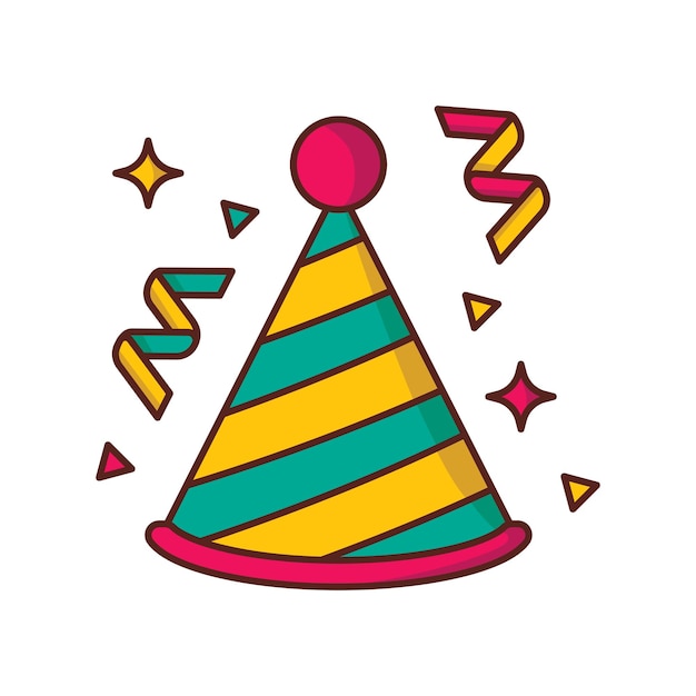 Party hat icon vector sign and symbol on trendy design for design and print