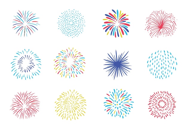 Vector party icon collection with firework.vector illustration for icon,sticker,web design