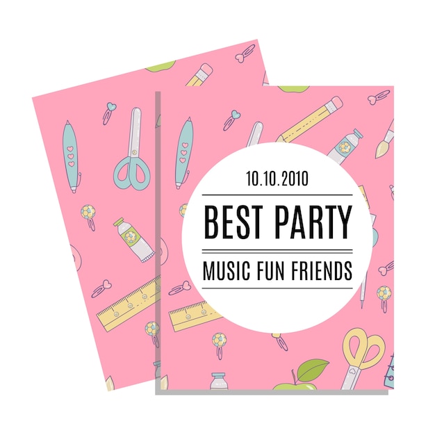 Vector party invitation card