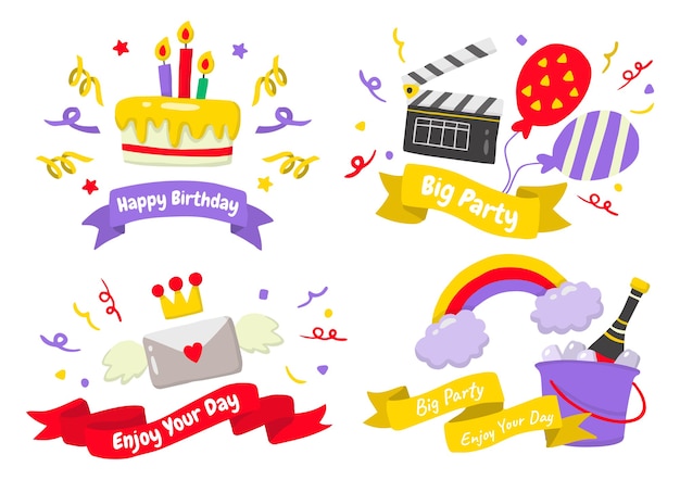 Vector party label set