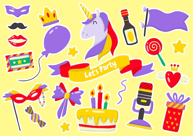 Vector party label set