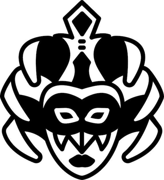 Party mask glyph and line vector illustration