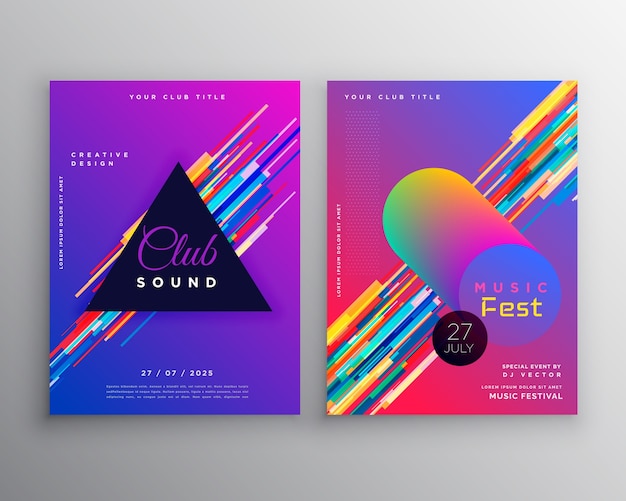 Party and music flyer template