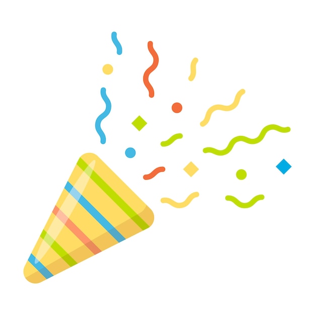 Vector party popper icon vector illustration