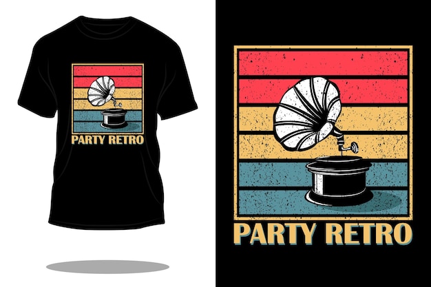 Party retro t shirt design