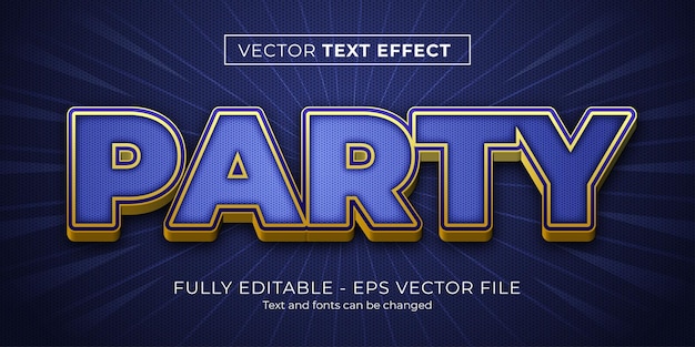 Party text editable font effect
