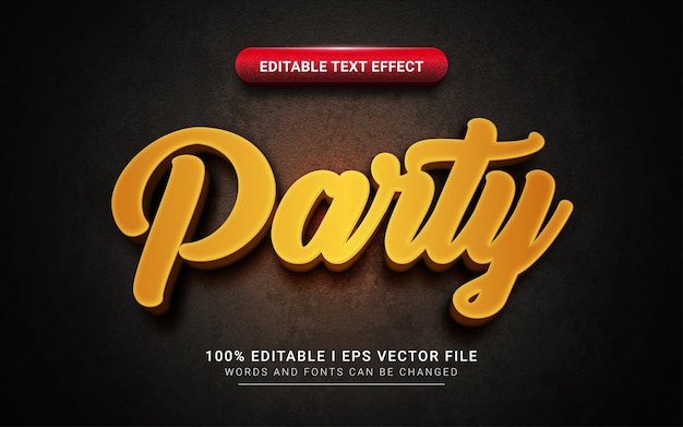 Party text effect