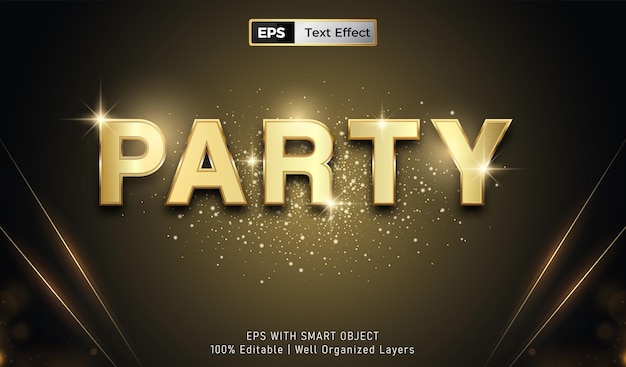 Party text effect