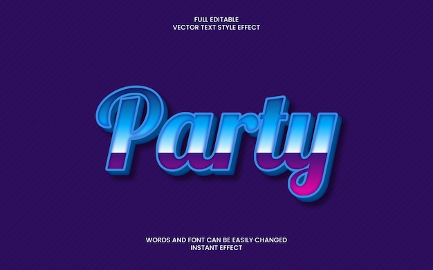 party text effect