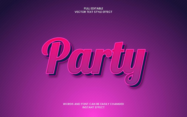 Party text effect