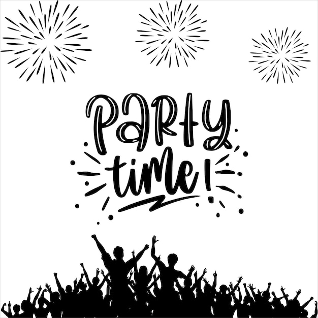 Vector party time template