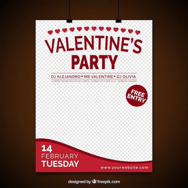 Vector party valentine's poster