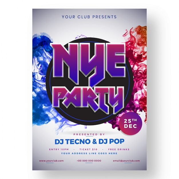 Vector party vector poster template design.