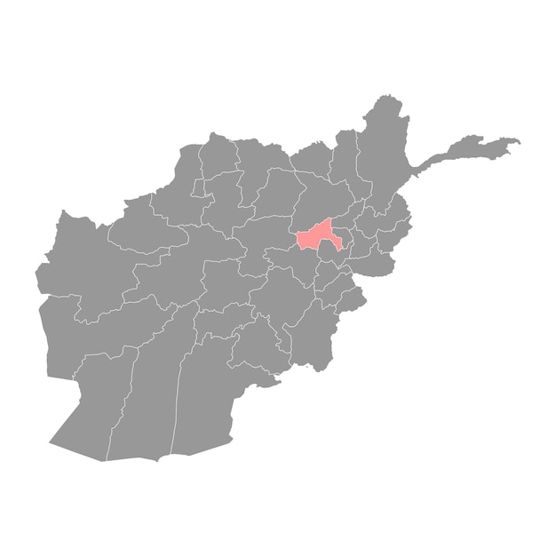 Parwan province map administrative division of Afghanistan