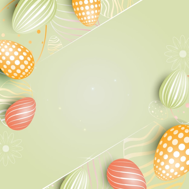 Vector pasen achtergrond met kleurrijke eieren