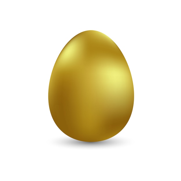 Vector pasen-achtergrond ontworpen met 3d gouden eieren