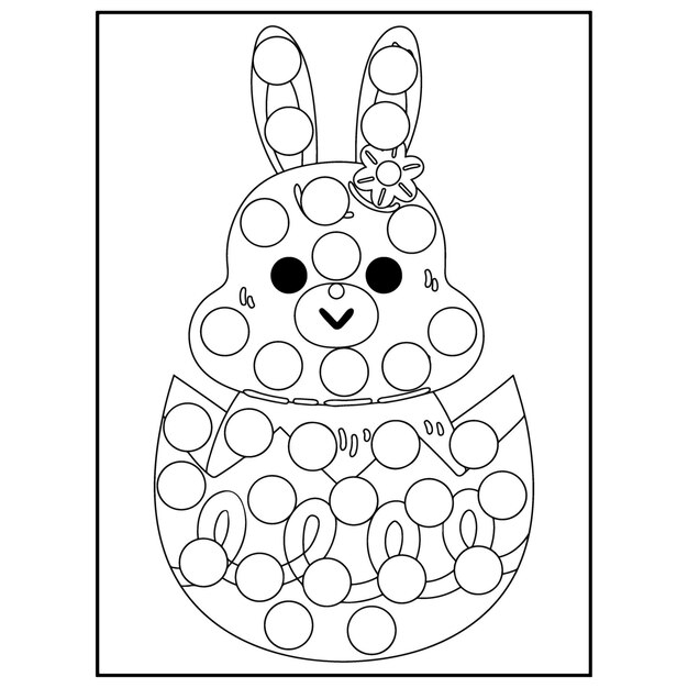 Pasen Dot Marker Kleurplaten voor kinderen