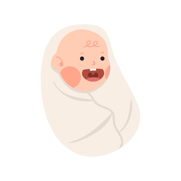 pasgeboren baby baby cartoon plat