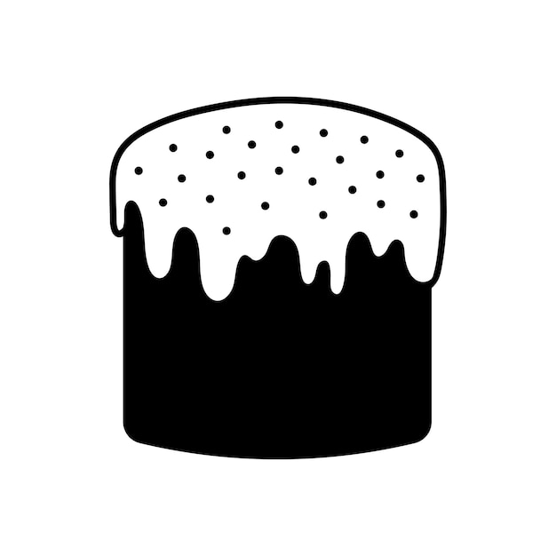 Paska Pasen brood traditioneel orthodox eten voorjaarsvakantie ontwerp element vectorillustratie