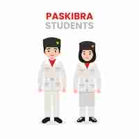 Vector paskibra students