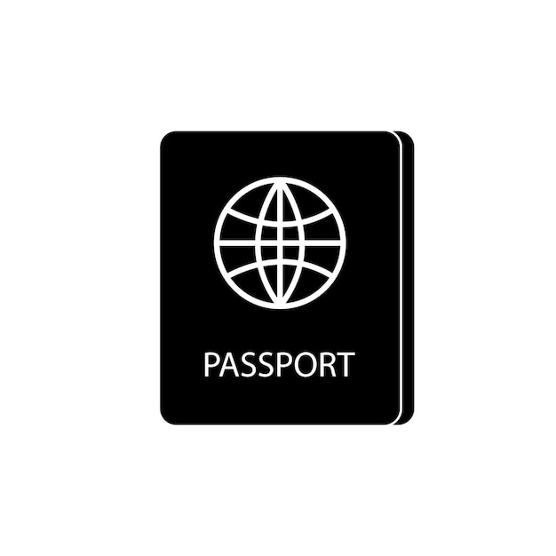paspoort pictogram vector sjabloon illustratie logo ontwerp