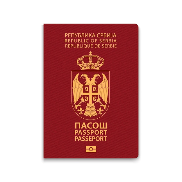 Paspoort van Servië Burger ID-sjabloon Vectorillustratie