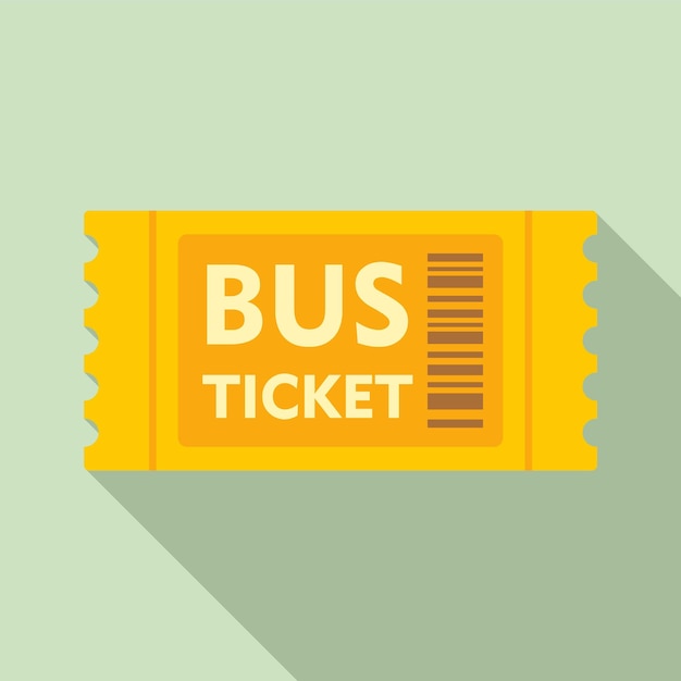 Vector pass bus ticket icon flat illustration of pass bus ticket vector icon for web design