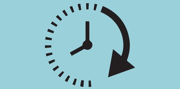 Passage of time icon on transparent background