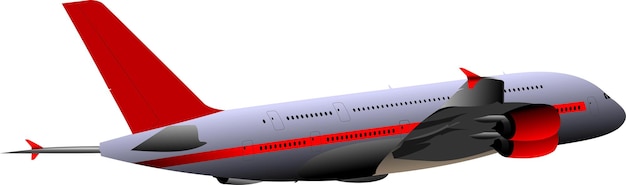 Passagiersvliegtuig op de lucht Vector illustratie