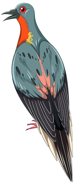 Vector passenger pigeon extinct animal vector