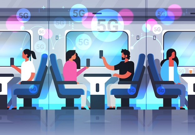 Vector passengers using smartphones social network