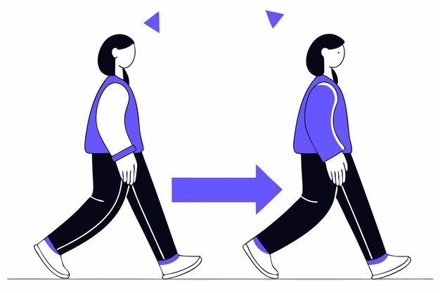Passing by concept illustratie vector op witte achtergrond
