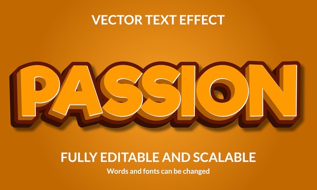 Passion Editable 3D text style effect